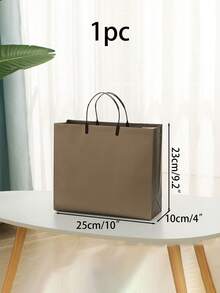 1 件仿古銅 Pvc 手提包禮品袋 - 聖誕派對禮品袋 - 大容量便攜式防水購物袋,10*4*9.2 英寸(25*10*23 厘米)