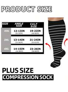 3雙大尺碼加壓襪,循環15-20毫米汞柱,適用於女性男性寬小腿孕婦孕婦膝蓋高度,最佳評級支持懷孕運動護理適合騎行 - 彩色 - 查看 4