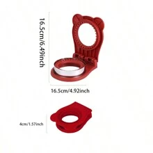 Stainless Steel Baking Tool Hand Guard Circle Sandwich Cutter Cake Cookie Toast Sandwich Pocket Bread Mold - Red - View 2