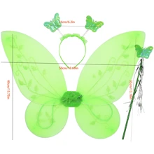 Decoración De Alas De Mariposa Verde Claro - Verde - Ver 2