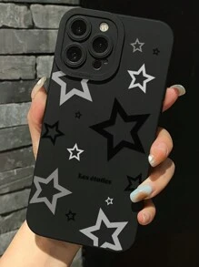 1pc Black Eye Pattern Painted Phone Case Compatible With IPhone 16 Pro Max, Compatible With IPhone 11 To 14 Pro Max, Compatible With Samsung Galaxy A05 To S24, Compatible With Redmi, International Version,  Not The Domestic Version - Multicolor - View 1