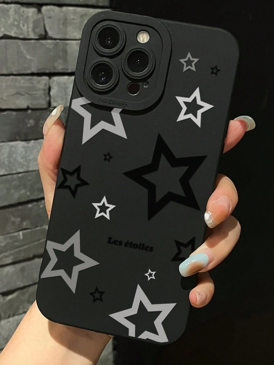 1pc Black Eye Pattern Painted Phone Case Compatible With IPhone 16 Pro Max, Compatible With IPhone 11 To 14 Pro Max, Compatible With Samsung Galaxy A05 To S24, Compatible With Redmi, International Version, Not The Domestic Version - Multicolor - View 1