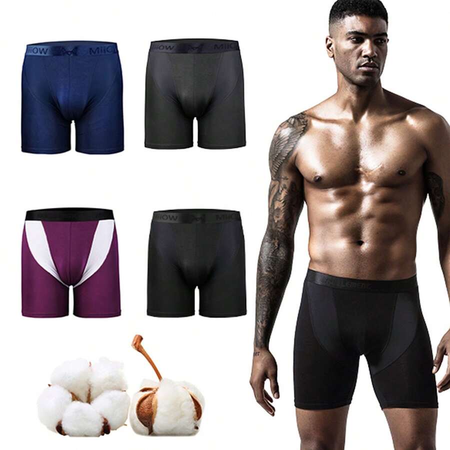 Boxer Deportivo Body Para Hombre Transpirable 100% Algodon - Azul - Ver 1