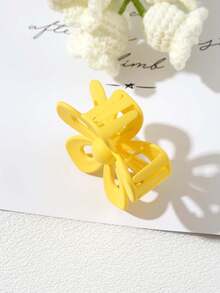 1 件裝女用黃色蕾絲花朵設計髮夾,適合時尚、度假、浪漫風格、日常使用、新年、節日禮物
