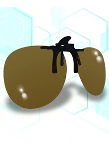 SOBREPUESTO LENTES GAFAS DE MODA POLARIZADOS Y DE COLOR - Camel - Ver 2