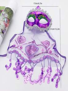 1pc Party Decoration Mask - Yellow - View 3