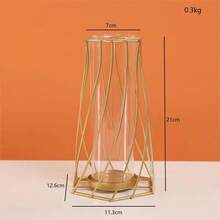 1 Miếng Kim loại Vàng Thủy canh Ly Cái bình hoa Đồ trang trí , Phong cách châu Âu , Đơn giản & Creative Sắt Nghệ thuật Nhà  Cắm Hoa Vật trang trí - Vàng - Xem 2