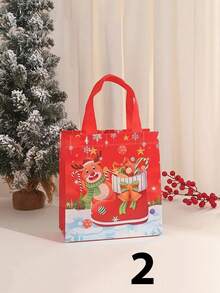 件聖誕防水禮品袋，帶手柄的手提袋，多功能無紡布聖誕購物袋，小型商務用品，最便宜的商品，清倉促銷，聖誕裝飾品，購物袋