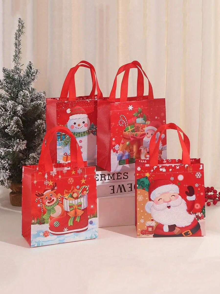 件聖誕防水禮品袋，帶手柄的手提袋，多功能無紡布聖誕購物袋，小型商務用品，最便宜的商品，清倉促銷，聖誕裝飾品，購物袋