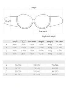 1件無痕膠粘貼胸罩,無縫透氣,無肩帶罩杯,舒適無痕內衣 - 杏色 - 查看 6