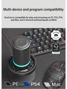 Hyperx Duocast Rgb Usb 電容麥克風專業播客麥克風工作室錄音麥克風遊戲麥克風 - 黑色 - 查看 6
