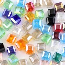 50 cái 6mm Hình vuông AB Màu sắc Pha lê thủy tinh Hạt lỏng lẻo Để làm đồ trang sức DIY , Vòng tay/Vòng cổ , Bao mỏng - 6 mm - Xem 3