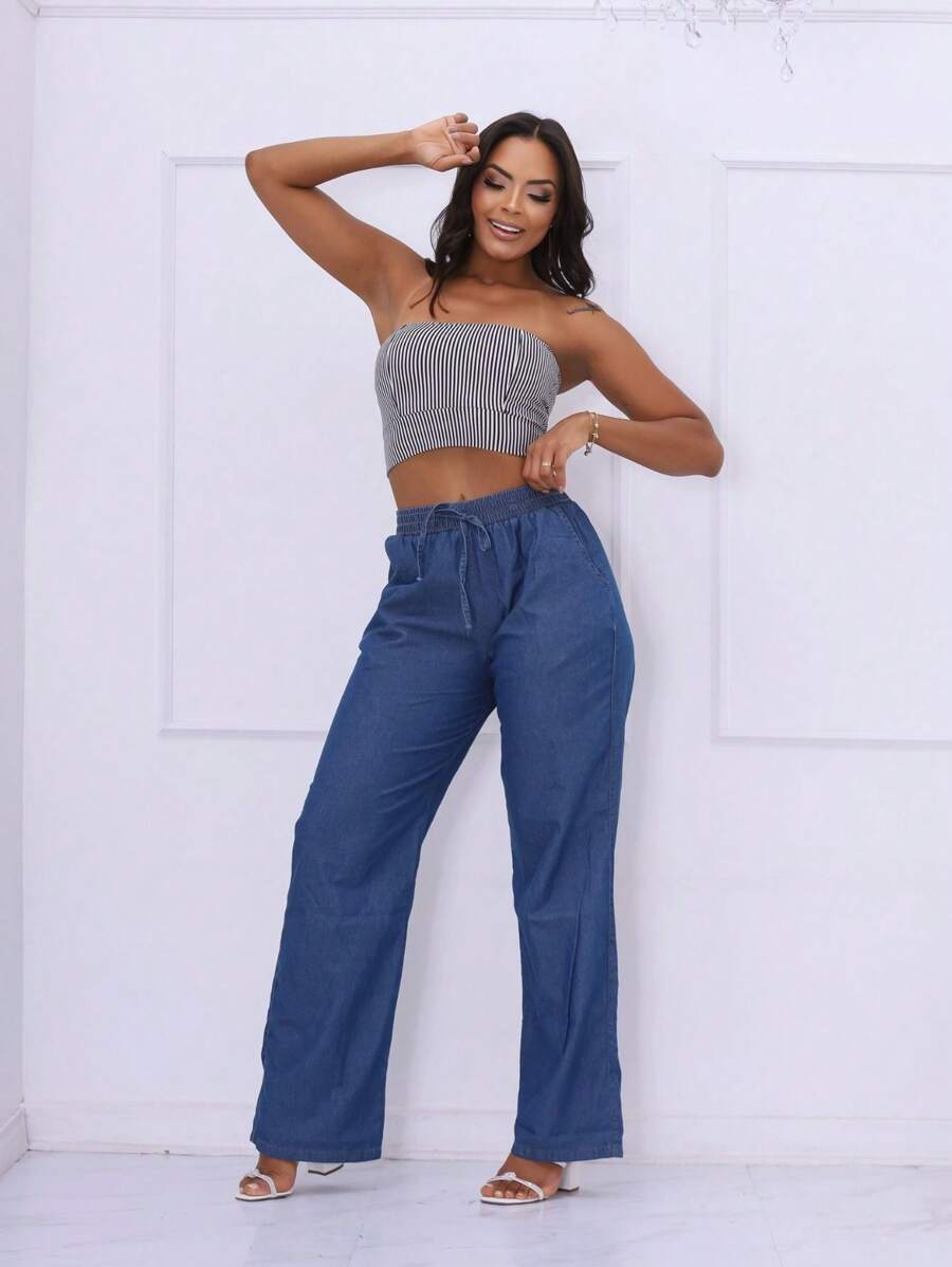 Women Jeans - Medium Wash - View 1