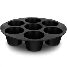 1pc 7 Inch Silicone Muffin Pan For 7 Cupcakes - Black - View 2