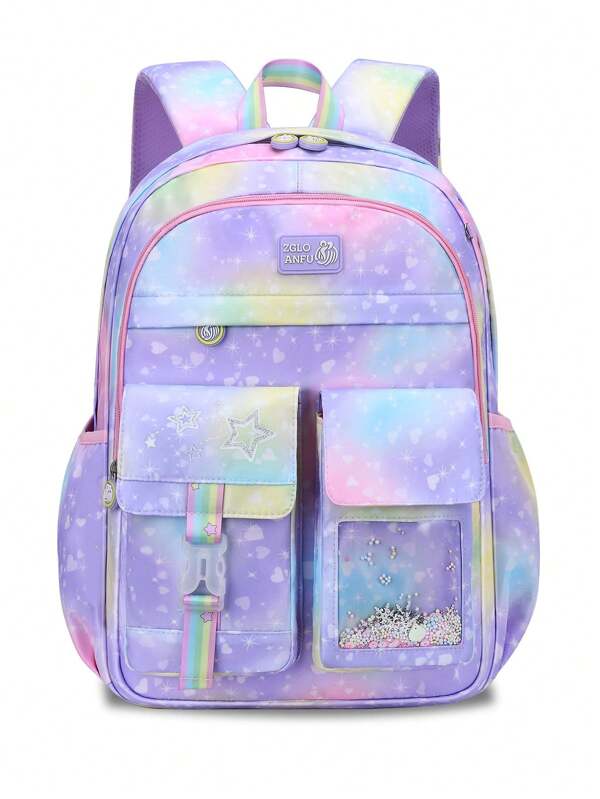 Mochila De Grande Capacidade Para Meninas Do Ensino Fundamental, Nova Chegada De 2023, Design De Porta De Geladeira Para Alunos Do 1o Ao 6o Ano