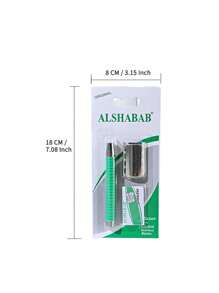 Maquinilla de afeitar de doble filo ALSHABAB para hombres, afeitado de cara, maquinilla de afeitar de acero inoxidable con 1 hoja, afeitadora manual con mango de plástico verde - Verde - Ver 8