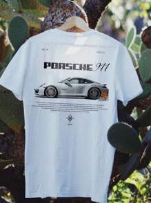 T-Shirt P O R S C H E 911 Graphic TEE Boyfriend GiFT - White - View 3