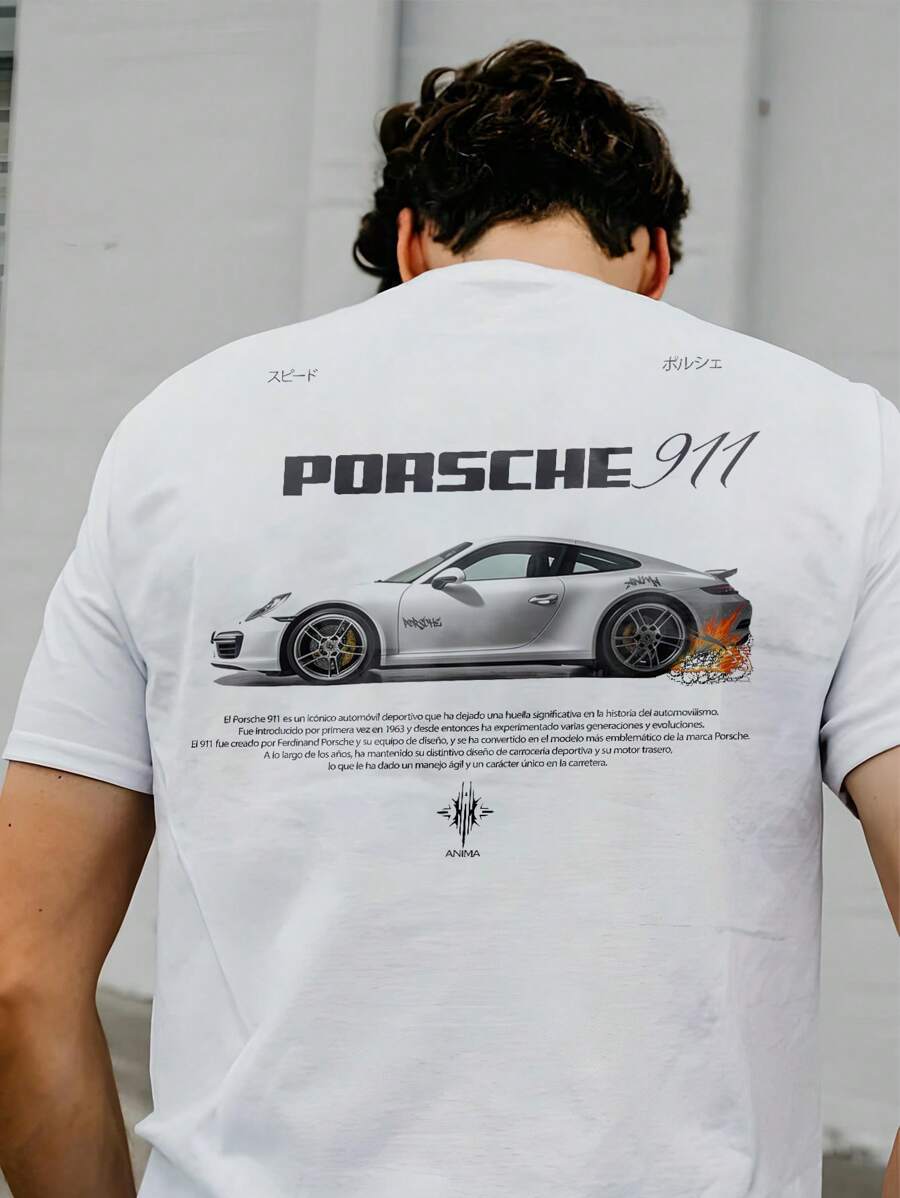 T-Shirt P O R S C H E 911 Graphic TEE Boyfriend GiFT - White - View 1
