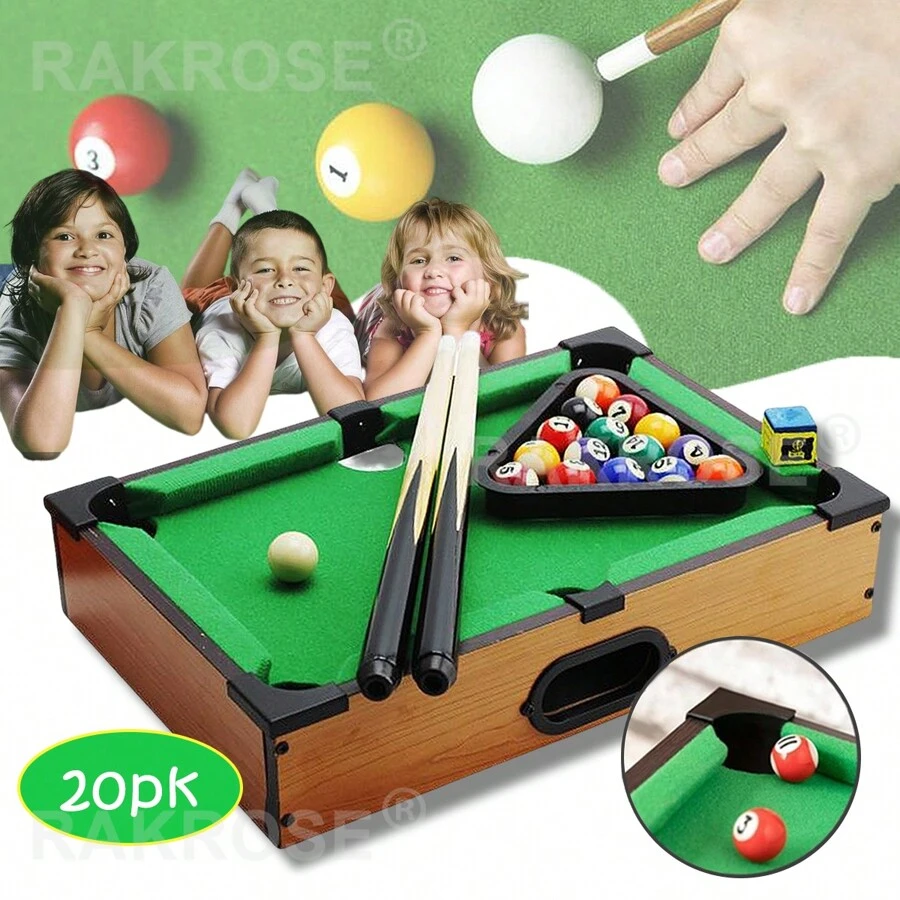 Snooker Mini Mesa De Billar Game Para Niños, Fiesta En Casa Mini Mesa De Billar Juego Pool De Juegos De Mesa Niños Juegos y Juguetes Juegos de Salón Pool Mesas - Verde - Ver 1