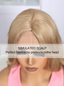 4*1 U型中分綁定式長金色直髮假髮24英寸長度特大捲曲波浪合成纖維蕾絲假髮,適用於女性婚禮、日常穿戴