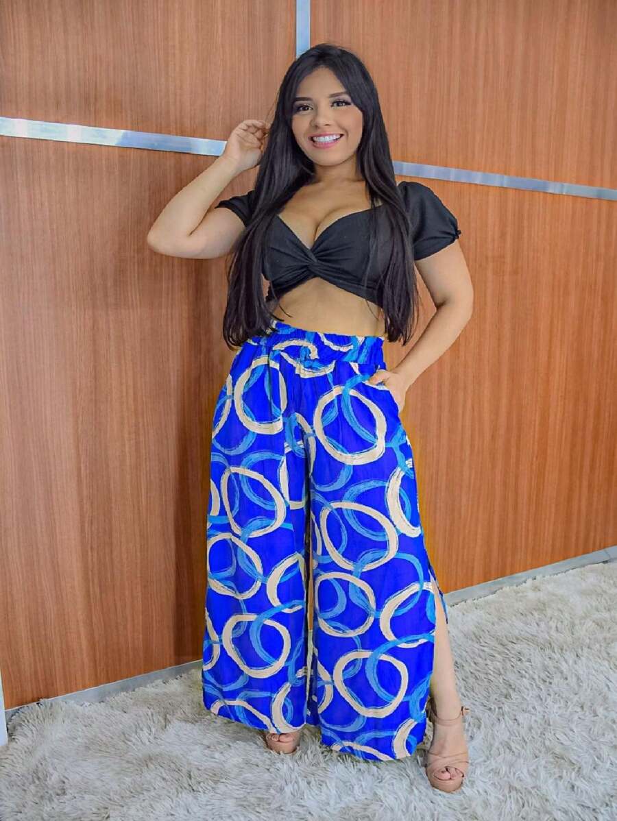 Women Pants - 藍色 - 查看 1