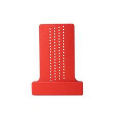 One Piece Red Inch Woodworking Scribe Ruler Hole Scribing Ruler T-Type Scribing Ruler - Red - View 4