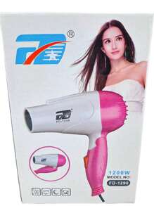 Mini Secadora de Cabello Plegable Aire Caliente y Frío Para Viaje - Rosa - Ver 3