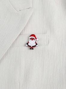 4 件裝女式多色聖誕卡通金屬徽章吊墜胸針,用於固定衣服或背包,裝飾配件