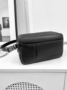 gorchis New Style Clutch Bag With Multiple Zipper Pockets, Business & Casual, Pu Leather, Black, Suitable For Travel Or Daily Use Handbag Wristlet Bag Large Capacity Anti-Theft Portable Lightweight Hand Bag Office Supplies Gift For Husband Summer Hip Bag Valentine Day Purses Black Bag Travel Essentials Stickers Winter Back To School Valentines Gifts Holiday Vintage The Sporty Life Men Wallet Vacation Bags Gift Bag Bag Pack Handbags Spring Vintage Bags Makeup Bag - Black - View 7