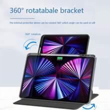 兼容 iPad Pro 11 2022 iPad 第 10 代 iPad 10.2 第 7 8 第 9 代保护套兼容 iPad Air5 4 10.9 Pro 12.9 2021 2020 360° 旋转外壳 - 黑色 - 查看 6