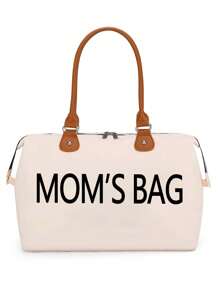 3pcs Tote Shoulder Bag With Separate Waterproof Compartment For Milk Bottles Travel Mommy Bag