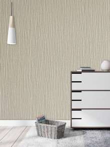 1卷40cm寬麻質自粘壁紙 - 米色 - 查看 6