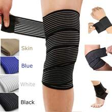 1PC Compression Bandage Wraps Knee Support Straps For Legs, Thighs, Ankle & Elbow Elastic Bandage Gym Accessories - Black - View 2