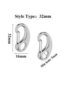 2 Miếng Vàng Thép không gỉ Kẹp tôm  Dây chuyền Móc Chuỗi Kết nối Làm vòng tay DIY Đồ trang sức Quân nhu Phụ kiện - Nhiều màu - Xem 9