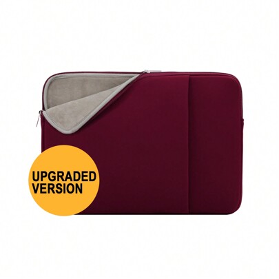 Wine Red Laptop Inner Bag, Simple Design, Soft Lined Notebook Bag For 11 13 14 15 16 Inch Laptops, Compatible With Apple, Hp, Asus Maillard Style Autumn Winter Maillard Color Maillard Bag Minimalist Classroom Laptop Bags Classroom Bags Teacher Storage Bags Classroom Organizer Bags