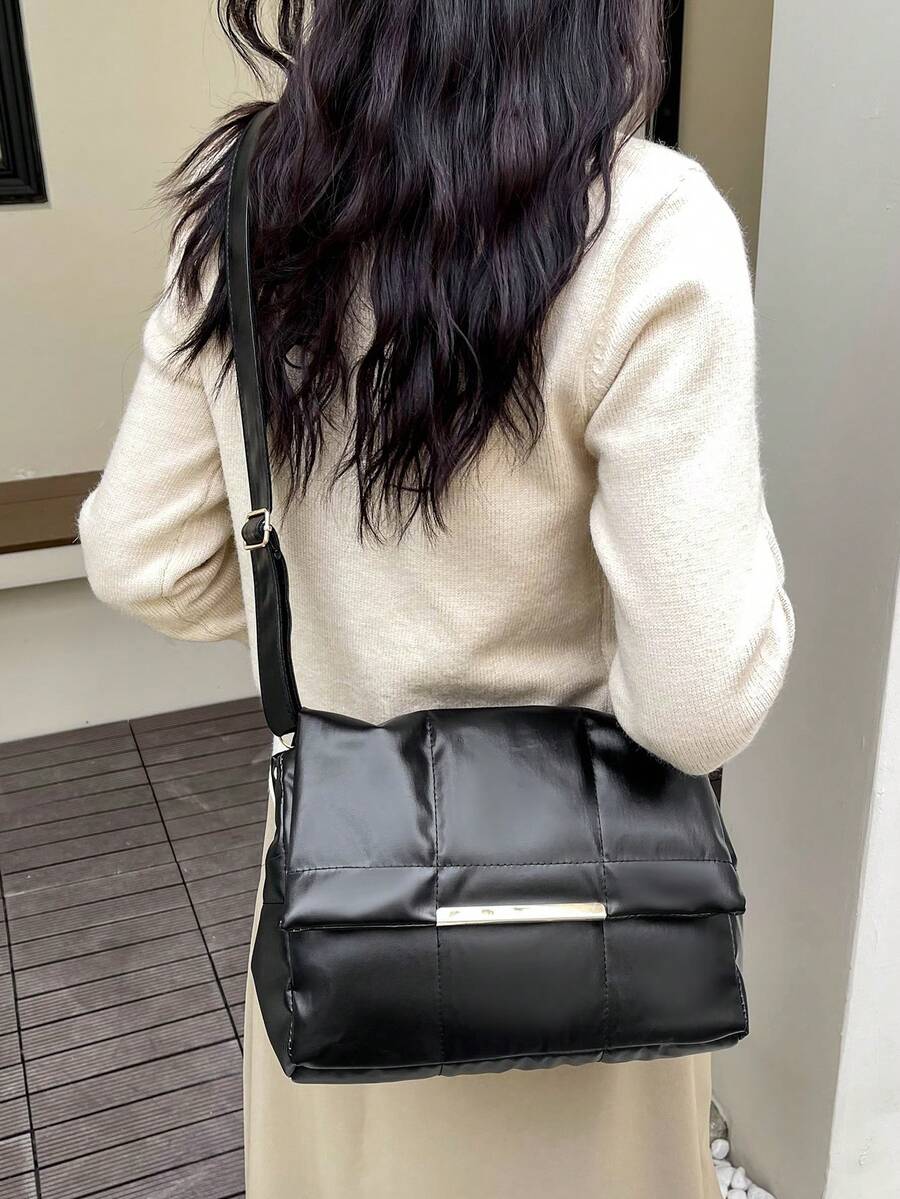 全新大容量休閒女包pu材質單肩斜背包時尚