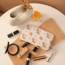 1 件女印花手拿包,適合手機、收納、和卡片