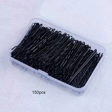 150入組女性髮飾-3種顏色的側劉海&髮髻用髮夾,簡約圓頭夾髮爪,適用於日常使用