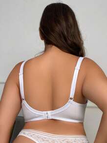 3pcs/set Plus Size Sexy Lace Bra For Women, Ultra-thin E Cup Lingerie - Multicolor - View 4