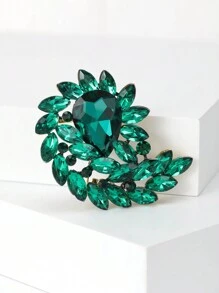 1個時尚的大型鑽石花胸針,適合女性辦公室、派對或休閒裝扮