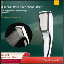 1 silver hand-held shower head - Silver - View 5