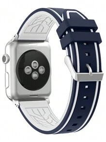 1 Correa de reloj de silicona de TPU de doble color, compatible para hombres y mujeres, compatible con la correa del de 40 mm, 49 mm, 44 mm, 46 mm, 45 mm, 41 mm, 42 mm, 38 mm, pulsera deportiva compatible con los relojes Serie 10, 9, 8, SE, 7, 6, 5, 4, 3, 2, 1
