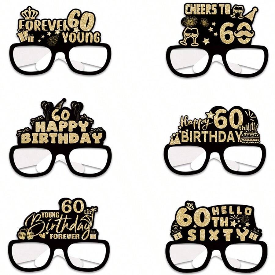 30th Birthday Party Sunglasses - 9 Pack Gold 30th Anniversary Glasses For Party Decor & Photo Props
