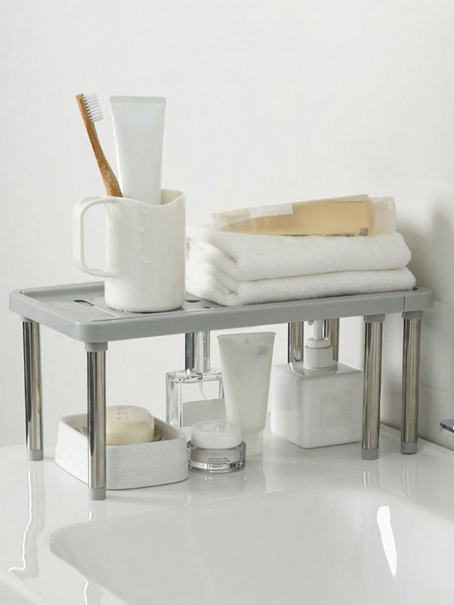 Estante De Almacenamiento Retráctil Para Utensilios De Cocina, Organizador Multicapa, 1 Ud. - Gris - Ver 1