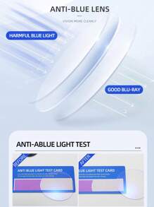 1 副男士透明镜片眼镜，圆形黑色塑料镜框，适合日常使用 - 黑色 - 查看 6