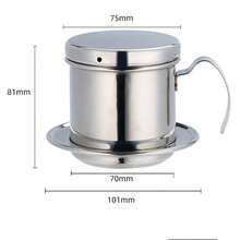 choxila 1pc Coffee Drip Filter, Vietnamese Coffee Filter, Coffee Filter Cup, Stainless Steel Pour Over Coffee Dripper, Reusable Portable Coffee Maker, Coffee Drip Brewer For Home Kitchen Office - Coffee Filter - View 11