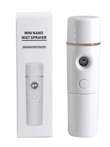 1入便攜式迷你霧化加濕器,大霧量和保濕噴霧功能 - 白色 - 查看 3