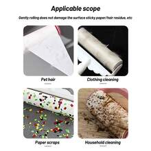 1入寵物撕開式衣服除毛滾輪刷,卡通設計,斜角削剪,用於清潔灰塵和毛髮,隨機顏色