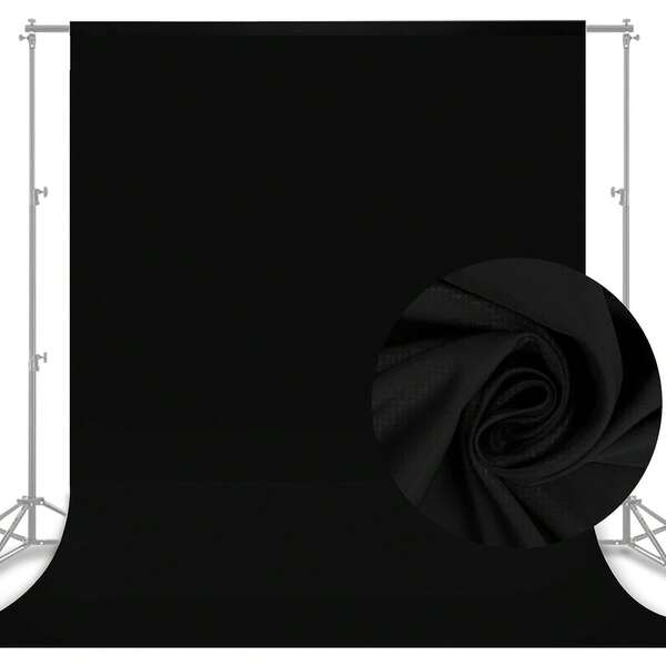 Grande formato 13 X 10 FT/ 10 X 6,6 FT 4MX3M/3MX2M Nero Bianco Schermo verde sfondo per fotografia Chromakey Sfondo virtuale per videochiamate Zoom Riunione Tessuto in tessuto GreenScreen Tenda per You Tube Studio fotografico Streaming Gaming Sfondo nero per fotografia , Chromakey Tessuto in poliestere ad alta densità, puro nero, per tenda fotografica a schermo pieghevole senza soluzione di continuità per scattare ritratti