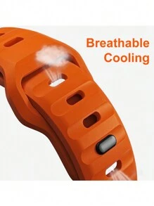 1件中性運動方形扣矽膠錶帶，適用於Apple Watch 46mm 49mm 40mm 44mm 45mm 41mm 42mm 38mm，可調節錶帶，適合 Series 12 11 10 9 8 SE 7 6 5 4 3 2 1 Ultra 4/3/2/1 S12/S11 - 橘色 - 查看 4
